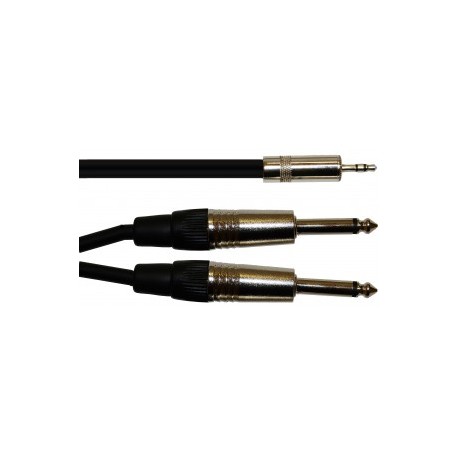 CAVO JACK MASCHIO 1/8' ( MINIJACK)  STEREO  - 2 x JACK MASCHIO 1/4 ' MONO