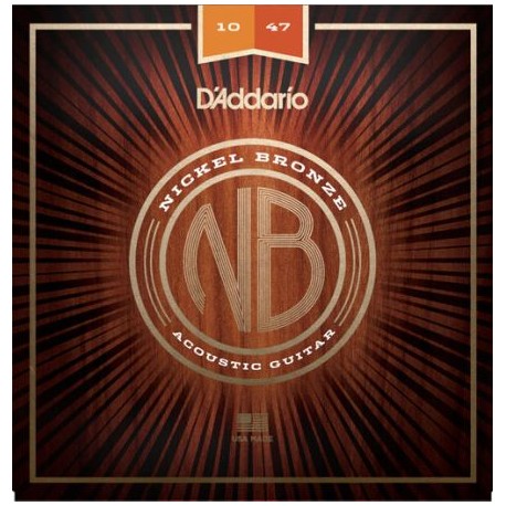 D'ADDARIO NB1047 SET CORDE NICKEL/BRONZO PER CHITARRA ACUSTICA (10-47) X-LITE