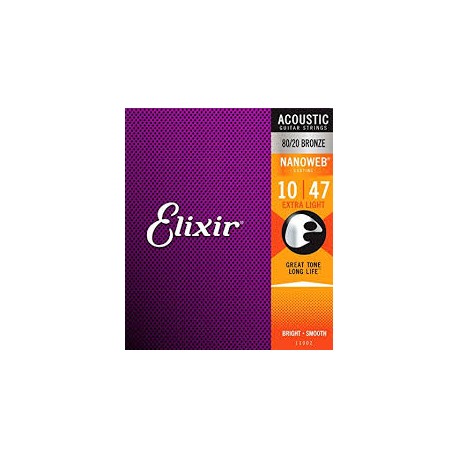 ELIXIR 11002 Nanoweb Extra Light Acoustic Bronze